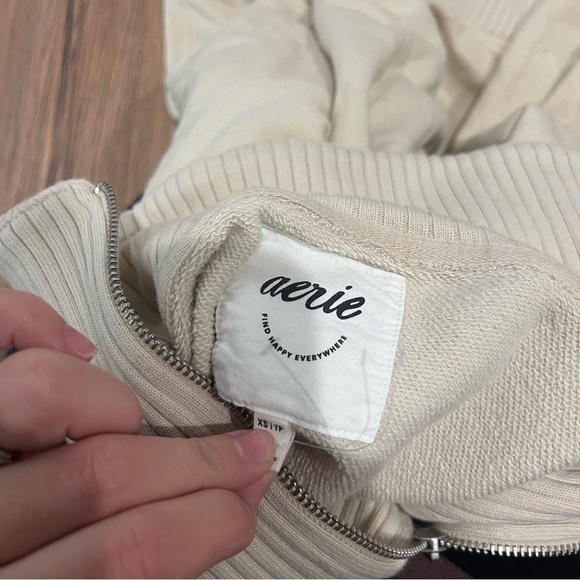 Aerie Down To Earth Quarter Zip Sweatshirt - Picture 8 of 9